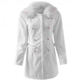 SLIM FIT LONG SLEEVE DOUBLE-BREASTED WOMEN'S COAT