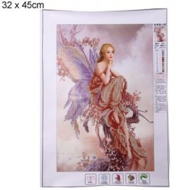 DIAMOND CROSS STITCH CARTOON BELLE CANVAS PAINTING DIY RHINESTONE HOME DECORATION (COLORMI