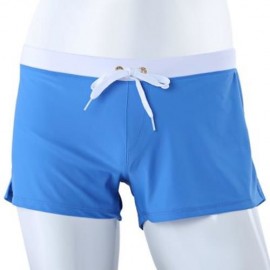 MALE SWIMWEAR BOYSHORTS TRUNKS BRIEFS UNDERPANTS BOXER BEACH PANTS (BLUE)