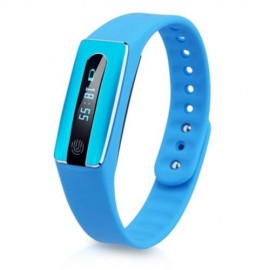 HB02 SMART BLUETOOTH WRISTBAND HEART RATE TRACK WATCH WITH USB PLUG (BLUE)