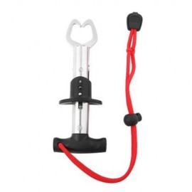 BL - 027 UTILITY STAINLESS STEEL FISH GRIPPER FOR OUTDOOR FISHING (RED)