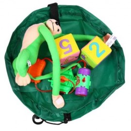 PORTABLE BABY PLAY MAT TOY FAST CLEANUP STORAGE BAG OUTDOOR FLOOR BLANKET 45CM (GREEN)