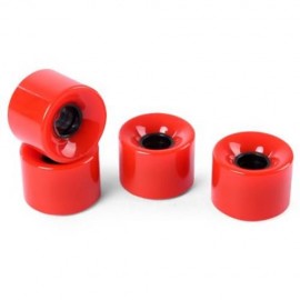 4PCS HIGH STRENGTH LONGBOARD SKATEBOARD WHEELS - 60 X 45MM (RED)