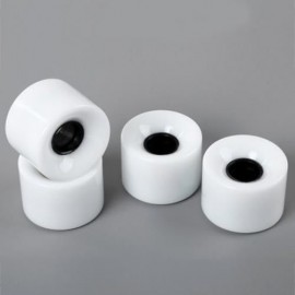 4PCS HIGH STRENGTH LONGBOARD SKATEBOARD WHEELS - 60 X 45MM (WHITE)