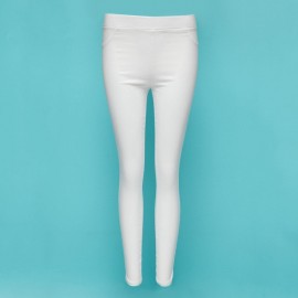 FRESH STYLE HIGH WAIST PURE COLOR SKINNY WOMEN'S PENCIL PANTS