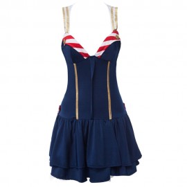 SEXY V-NECK TWO-PIECE COSPLAY COSTUME FOR WOMEN