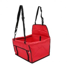 DURABLE CAR DOG SEAT CARRIER SAFETY BELT BAG PUPPY PROTECTOR (RED)