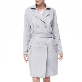 CHIC TURN DOWN COLLAR LONG SLEEVE DOUBLE-BREASTED LACE-UP WOMEN'S TRENCH COAT