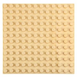 192 X 192MM SMALL BUILDING BLOCK BASE PLATE KIDS EDUCATIONAL TOY (BEIGE)