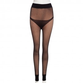 SEXY HIGH WAIST ELASTIC NET SPLICED BODYCON PANTYHOSE WITH VELVET FOR LADIES