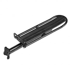 ALUMINUM ALLOY BICYCLE CARRIER REAR RACK PALLET SHELF CYCLING ACCESSORY (BLACK)