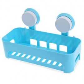 HIGH QUALITY MULTIFUNCTIONAL KITCHEN BATHROOM SUCKER STORAGE HOLDER SHELF (BLUE)