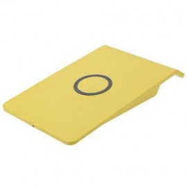 QI WIRELESS CHARGER USB OUTPUT CHARGING STAND (YELLOW)