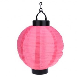 SOLAR POWERED LED LIGHT NON-WOVEN LANTERN LAMP (ROSE)