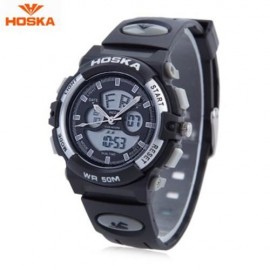 HOSKA HD005S DUAL MOVT CHILDREN SPORT QUARTZ WATCH WATER RESISTANCE CHRONOGRAPH DATE DISPL
