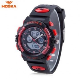HOSKA HD005S DUAL MOVT CHILDREN SPORT QUARTZ WATCH WATER RESISTANCE CHRONOGRAPH DATE DISPL