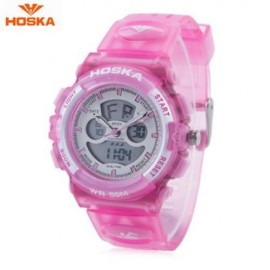HOSKA HD005S DUAL MOVT CHILDREN SPORT QUARTZ WATCH WATER RESISTANCE CHRONOGRAPH DATE DISPL