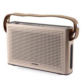 PINSHOW GOLDENTIME COWHIDE STRAP PORTABLE BLUETOOTH 4.0 WIRELESS SPEAKER SUPPORT POWER BAN