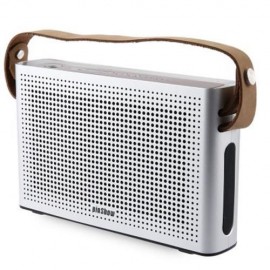 PINSHOW GOLDENTIME COWHIDE STRAP PORTABLE BLUETOOTH 4.0 WIRELESS SPEAKER SUPPORT POWER BAN