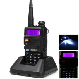 BAOFENG UV-5R VHF / UHF WALKIE TALKIE 128 CHANNEL WITH LED LIGHT (BLACK)