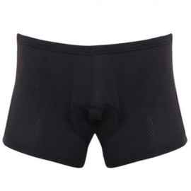 ELASTIC MALE CYCLING UNDERWEAR SHORTS UNDERPANTS OUTDOOR SPORT SUPPLIES (BLACK AND ORANGE)