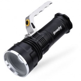 SKYWOLFEYE E663 CREE XPE 3W 500LM LED PORTABLE FLASHLIGHT WITH STRAP (BLACK)