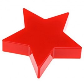 PLASTIC STAR SHAPED LED LIGHT DECORATIVE CANDLE LAMP (RED)