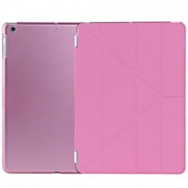 ULTRA SLIM REMOVABLE PU LEATHER PC BACK COVER SMART SLEEP MULTI-FOLDING STAND FOR IPAD AIR