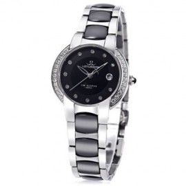 LOTUSMAN DL895TXA WOMEN QUARTZ WATCH CALENDAR ARTIFICIAL DIAMOND DIAL WATER RESISTANCE WRI