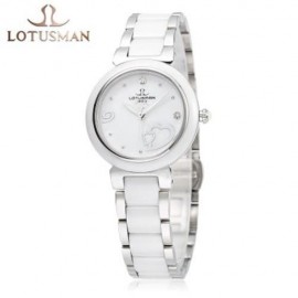 LOTUSMAN DL901TWA WOMEN QUARTZ WATCH WATER RESISTANCE ARTIFICIAL DIAMOND HEART PATTERN DIA