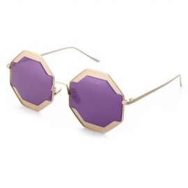 COLOR COATED POLYGON FRAME CHARACTER LADIES SUNGLASSES (#2)