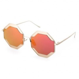 COLOR COATED POLYGON FRAME CHARACTER LADIES SUNGLASSES (#3)