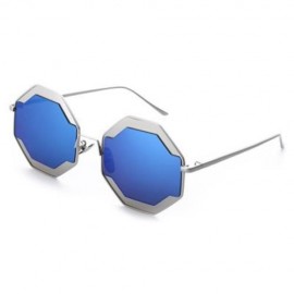 COLOR COATED POLYGON FRAME CHARACTER LADIES SUNGLASSES (#5)