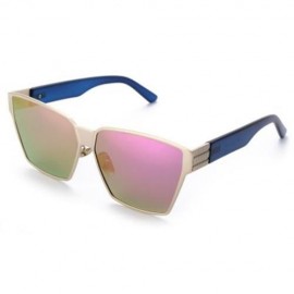 OVERSIZE UNISEX COLOR COATED SQUARE FRAME SUNGLASSES (#2)