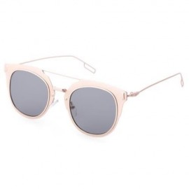 STYLISH COLOR COATED ROUND SIMPLE DESIGN WOMEN SUNGLASSES UV400 (#1)