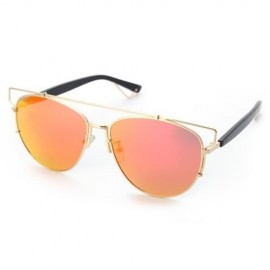CASUAL COLOR COATED CAT DESIGN MIRROR EYEWEAR LADIES SUNGLASSES (#2)