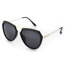 CASUAL OVERSIZE COLOR COATED METAL FRAME UNISEX SUNGLASSES (#1)