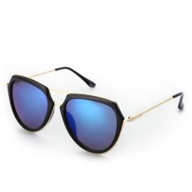 CASUAL OVERSIZE COLOR COATED METAL FRAME UNISEX SUNGLASSES (#2)
