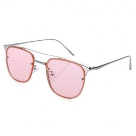 SWEET LADIES JELLY COLOR SQUARE METAL FRAME LEG SLIMMING SUNGLASSES (#2)
