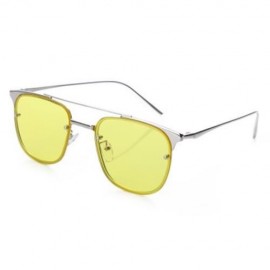 SWEET LADIES JELLY COLOR SQUARE METAL FRAME LEG SLIMMING SUNGLASSES (#4)