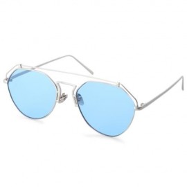 STYLISH UNISEX COLOR COATED HOLLOW IRREGULAR SUNGLASSES (#8)