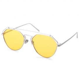 STYLISH UNISEX COLOR COATED HOLLOW IRREGULAR SUNGLASSES (#9)