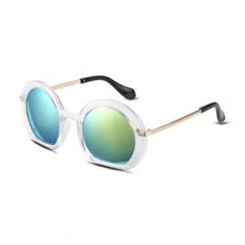 COLOR COATED ROUND FRAME SUNGLASSES (#4)