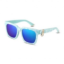STYLISH FEMALE COLOR COATED SQUARE FRAME UV PROTECTION SUNGLASSES (#2)