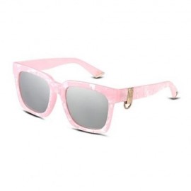 STYLISH FEMALE COLOR COATED SQUARE FRAME UV PROTECTION SUNGLASSES (#4)