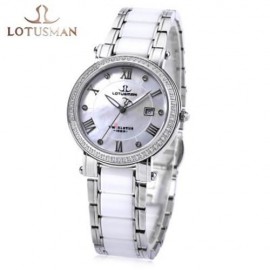 LOTUSMAN DL890TXA WOMEN QUARTZ WATCH CALENDAR ARTIFICIAL DIAMOND DIAL ROMAN NUMERALS DISPL
