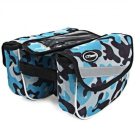 CTSMART BICYCLE FRAME DOUBLE SADDLE BAG (MARINE CAMOUFLAGE)