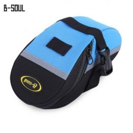 B - SOUL PORTABLE ADJUSTABLE QUAKEPROOF PADDED CYCLING SEAT TAIL BAG OUTDOOR BIKE POUCH (B