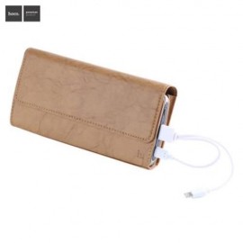 HOCO P4 4800MAH EXTERNAL BATTERY CHARGER WALLET POWER BANK (BROWN)