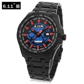 6.11 NO - 006 MALE PHOTOVOLTAIC ENERGY QUARTZ WATCH MINERAL REINFORCED GLASS CALENDAR WRIS